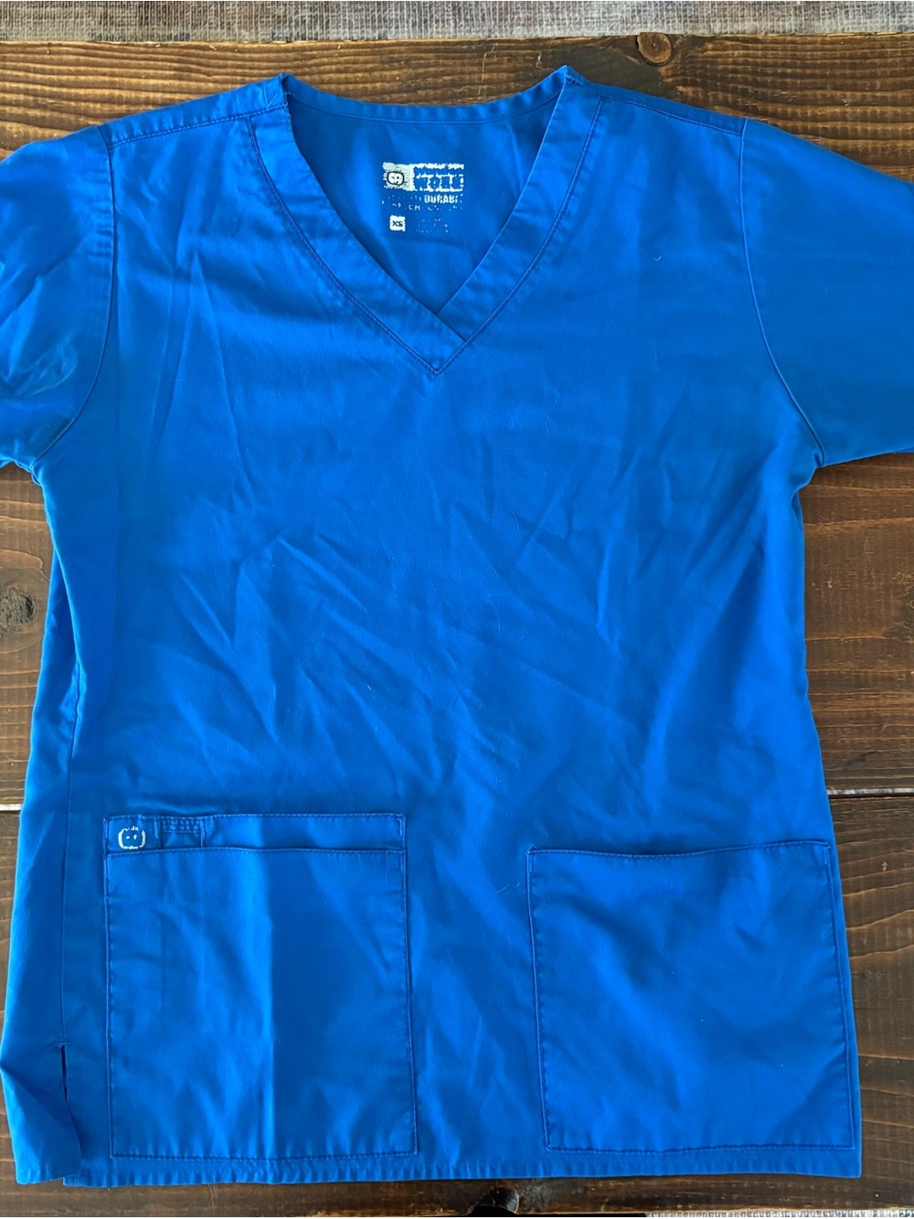 WonderWink Royal Blue V-Neck Kids Scrub Top